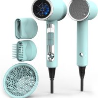 Hair Dryer Blow Dryer with Diffuser Brush Comb 1800W Full Accessories for Women Professional Tifunny Blue