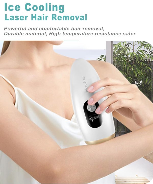 Laser Hair Removal for Women and Men, IPL Hair Remover with Enhanced Ice-Cooling System, Nearly Painless, Long-Lasting Effect, White - Image 2