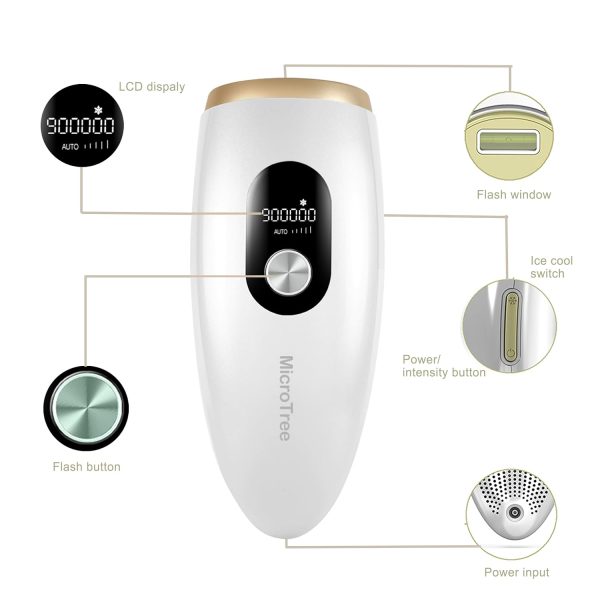 Laser Hair Removal for Women and Men, IPL Hair Remover with Enhanced Ice-Cooling System, Nearly Painless, Long-Lasting Effect, White - Image 6