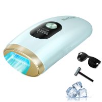 Laser Hair Removal for Women and Men, IPL Hair Remover with Enhanced Ice-Cooling System, Nearly Painless, Long-Lasting Effect, Blue