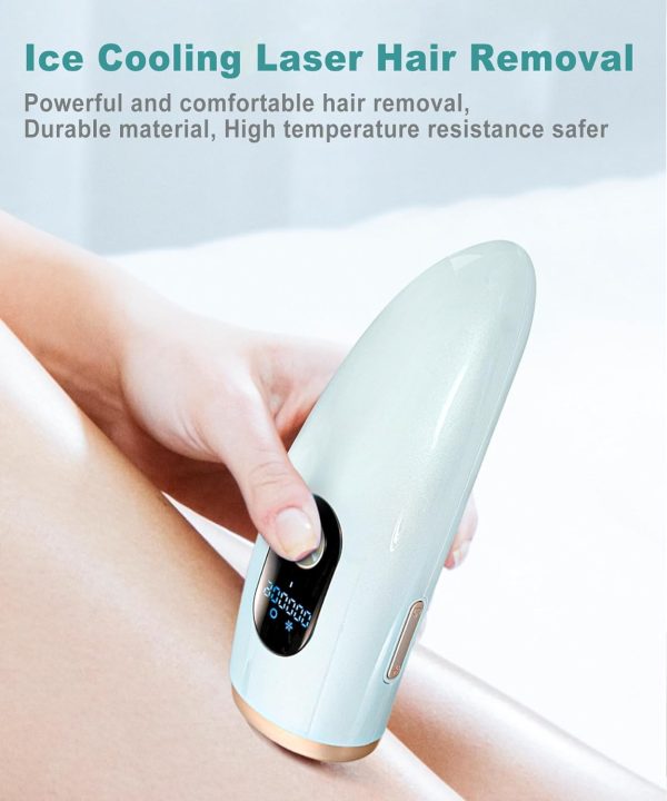Laser Hair Removal for Women and Men, IPL Hair Remover with Enhanced Ice-Cooling System, Nearly Painless, Long-Lasting Effect, Blue - Image 2