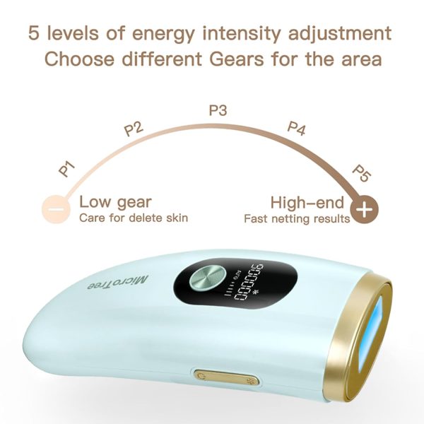 Laser Hair Removal for Women and Men, IPL Hair Remover with Enhanced Ice-Cooling System, Nearly Painless, Long-Lasting Effect, Blue - Image 3