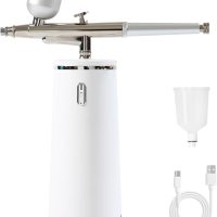 Nano Facial Steamer - Rechargeable & Portable High-Pressure Oxygen Spray, 0.3mm Micro-Mist Skin Hydrator, Essential Water Infusion Facial Spa Treatment, White