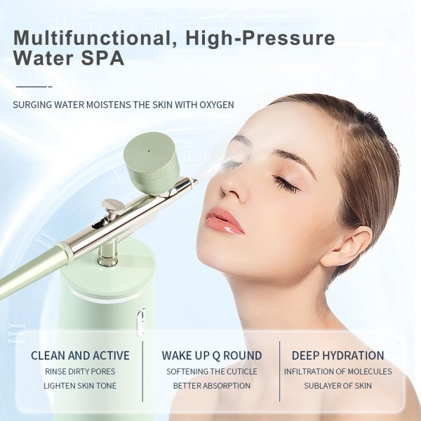 Nano Facial Steamer - Rechargeable & Portable High-Pressure Oxygen Spray, 0.3mm Micro-Mist Skin Hydrator, Essential Water Infusion Facial Spa Treatment, White - Image 2