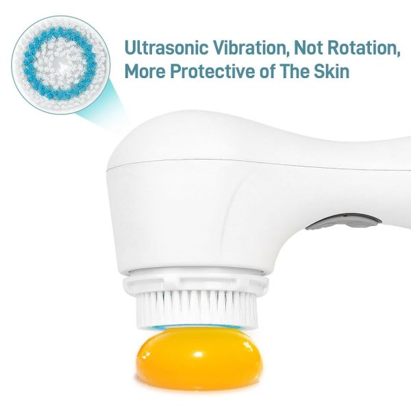Sonic Facial Cleansing Brush System - Waterproof, Wireless Charging, Smart Face Cleansing Brush- Skin Cleaning, Exfoliating, Pore Minimizing - Suitable for All Skin Types - Image 6
